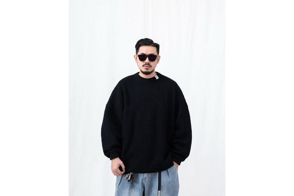 Waffle-Knit Sweater (8)