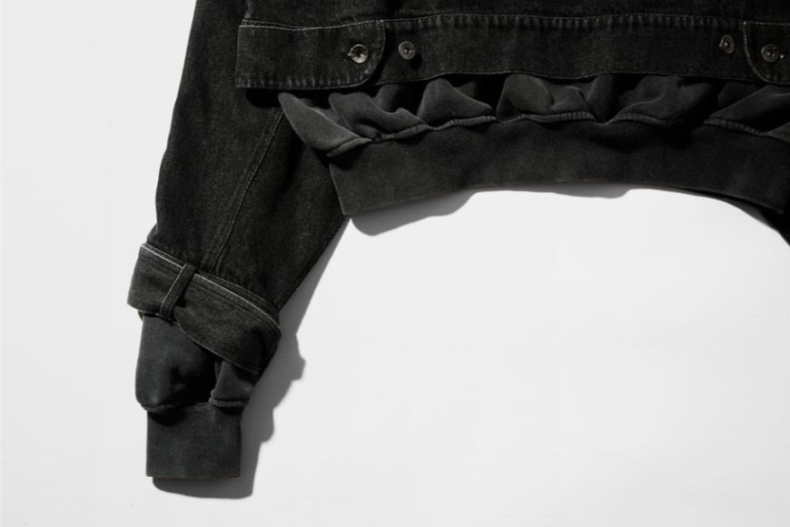 RE Wing Denim Panel Cotton ZIP Hoodie (13)