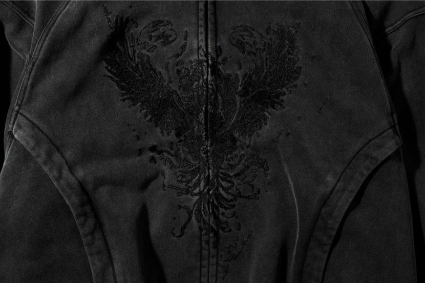 RE Wing Denim Panel Cotton ZIP Hoodie (8)