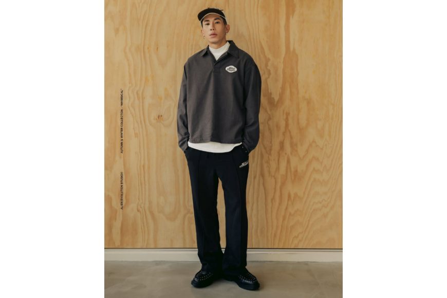 AES Alien Star APPLIQUÉ Washed Long-Sleeve Polo Shirt (1)