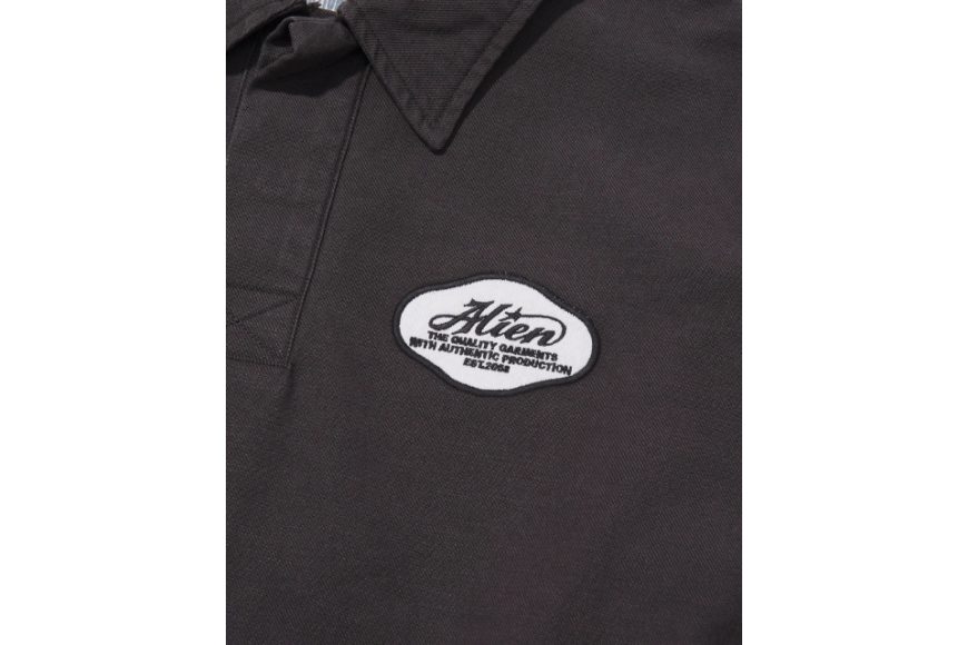 AES Alien Star APPLIQUÉ Washed Long-Sleeve Polo Shirt (11)