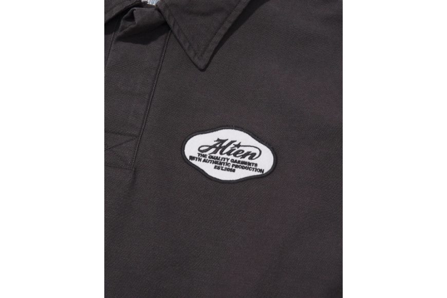 AES Alien Star APPLIQUÉ Washed Long-Sleeve Polo Shirt (11)