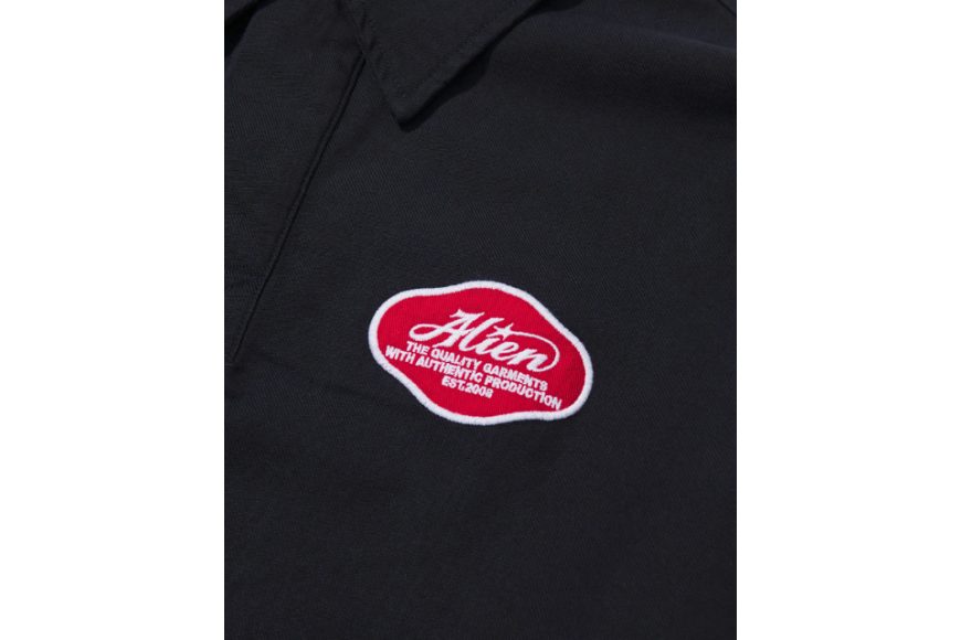 AES Alien Star APPLIQUÉ Washed Long-Sleeve Polo Shirt (6)