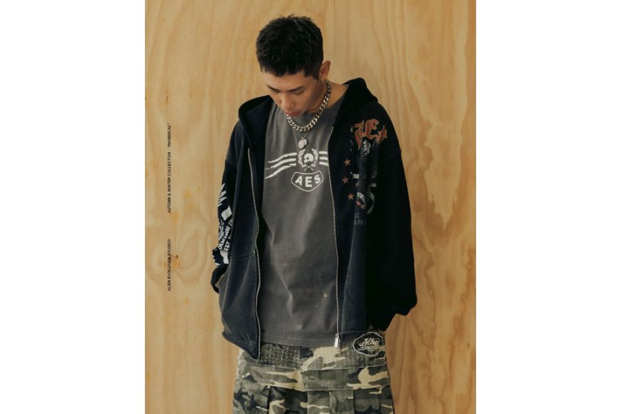 AES Bald Eagle Washed Zip Up Hoodie (2)