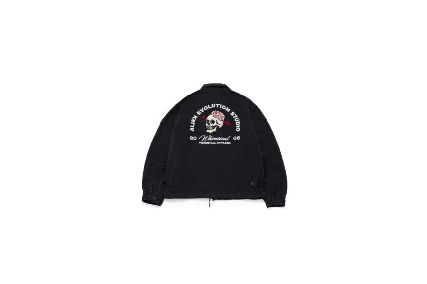 AES Embroidered Whimsical Skull Washed Work JKT (11)