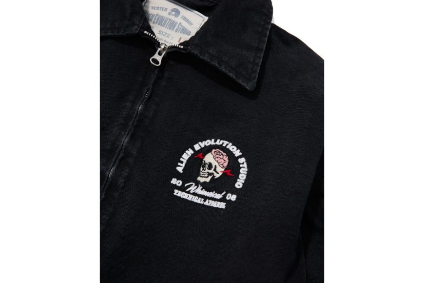 AES Embroidered Whimsical Skull Washed Work JKT (12)