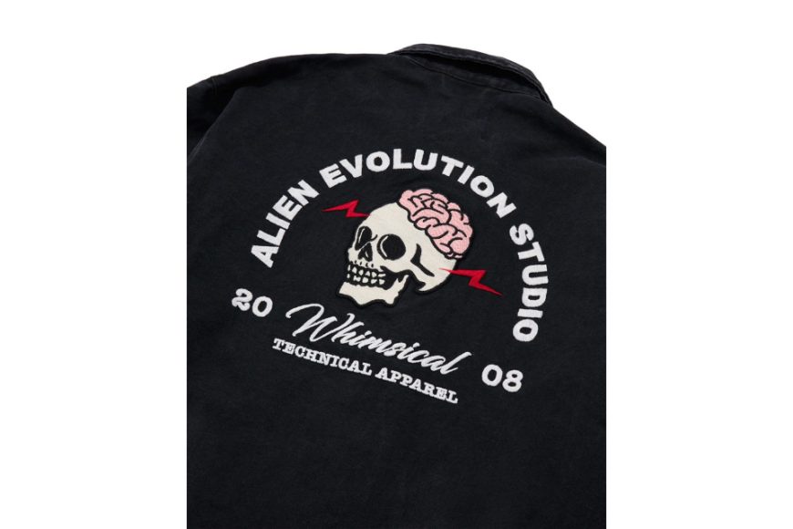 AES Embroidered Whimsical Skull Washed Work JKT (13)