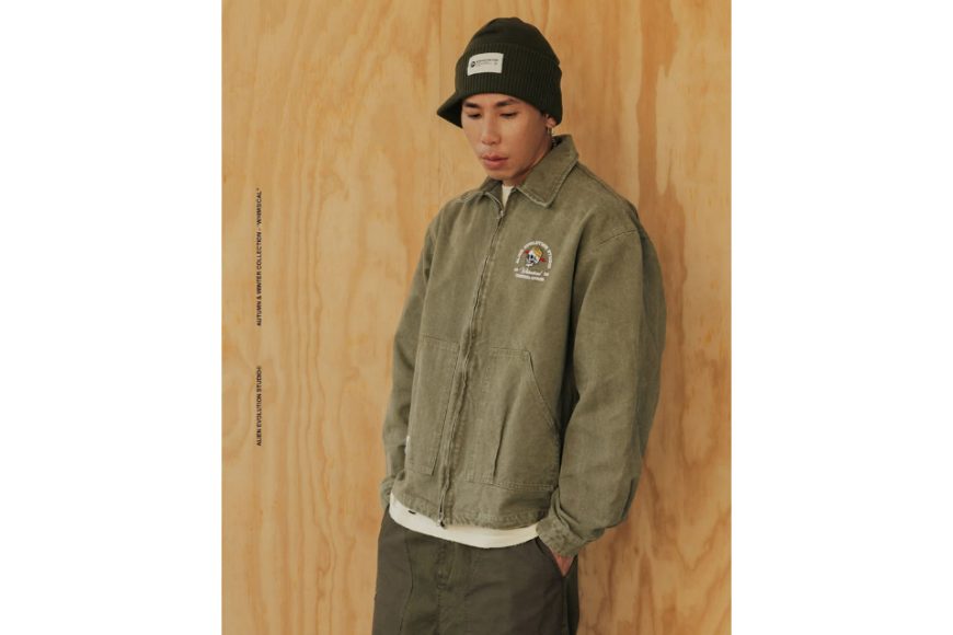 AES Embroidered Whimsical Skull Washed Work JKT (2)