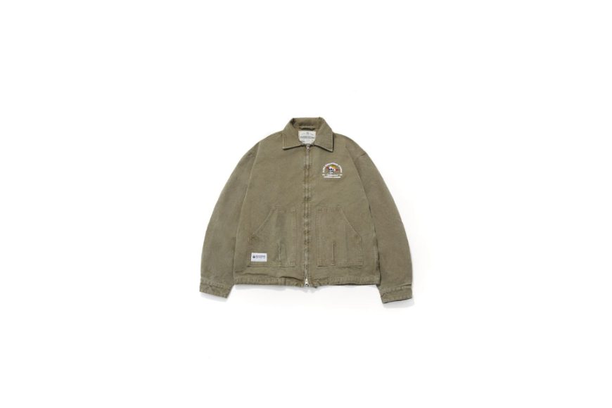 AES Embroidered Whimsical Skull Washed Work JKT (4)