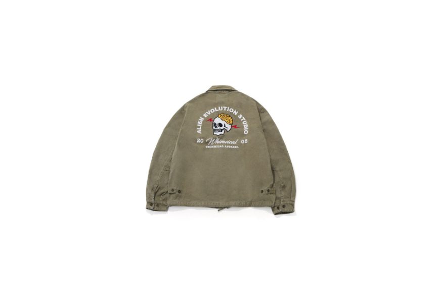 AES Embroidered Whimsical Skull Washed Work JKT (5)