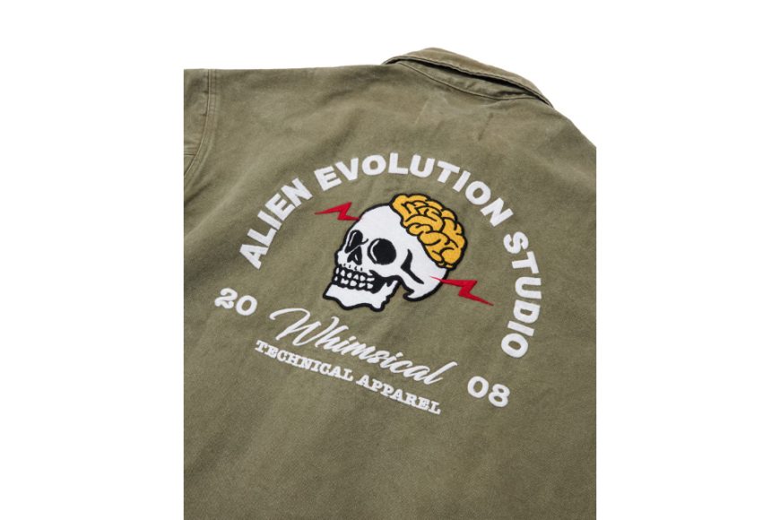 AES Embroidered Whimsical Skull Washed Work JKT (7)