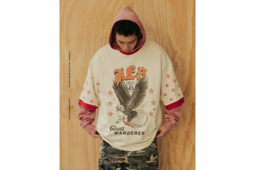 AES Half Sleeve Bald Eagle Vintage Washed Oversize Tee (2)