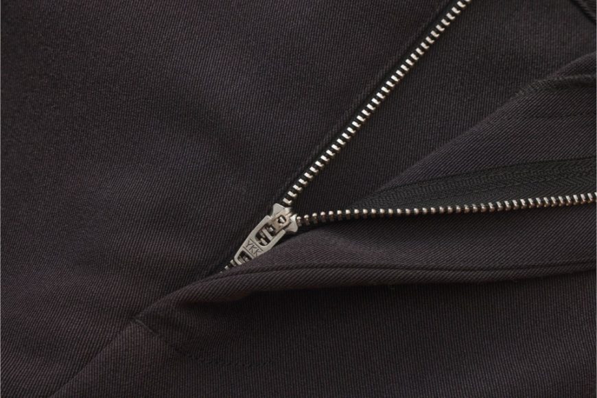 深灰色風琴褶寬腿西裝褲 (7)