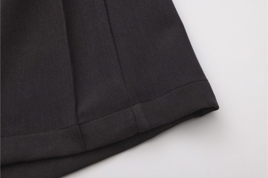 深灰色風琴褶寬腿西裝褲 (8)