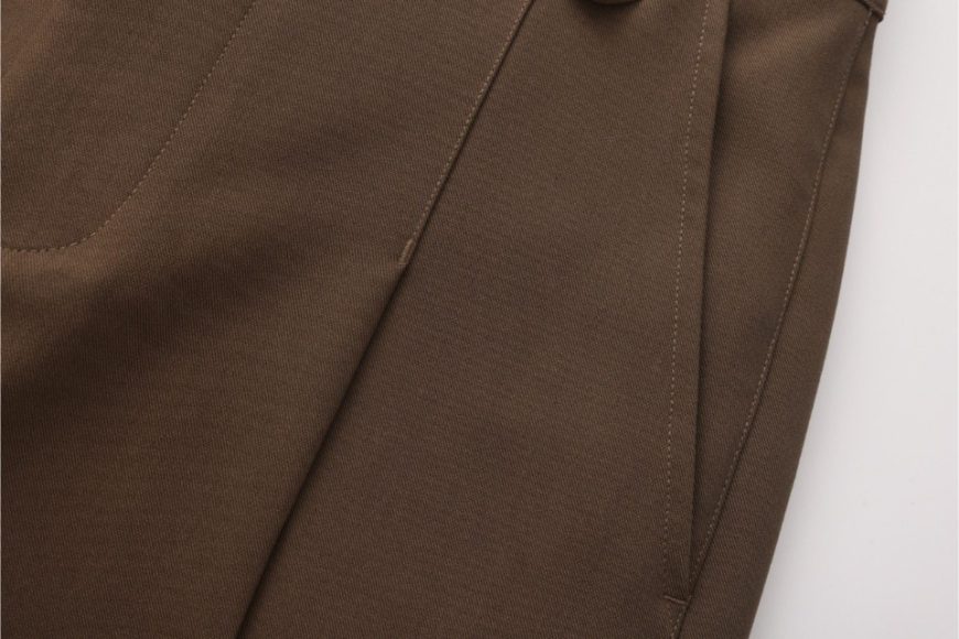 灰綠色風琴褶寬腿西裝褲 (8)