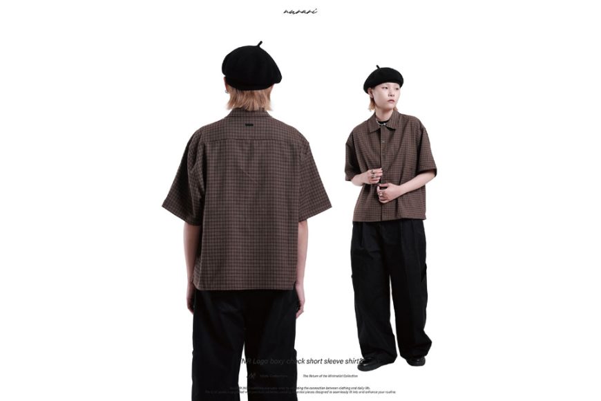NR Logo boxy check short sleeve shirt (2)