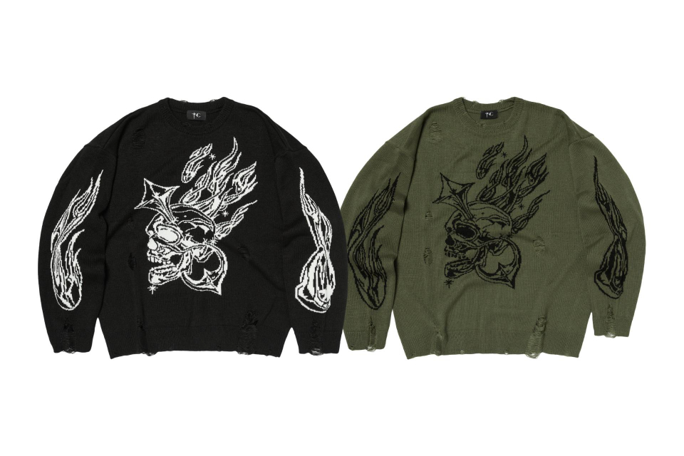 TC Chrome Skull Knit Sweater (1)