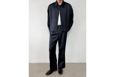 絲光防潑水羊毛磁力扣極簡夾克 (01)