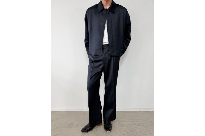 絲光防潑水羊毛磁力扣極簡夾克 (01)