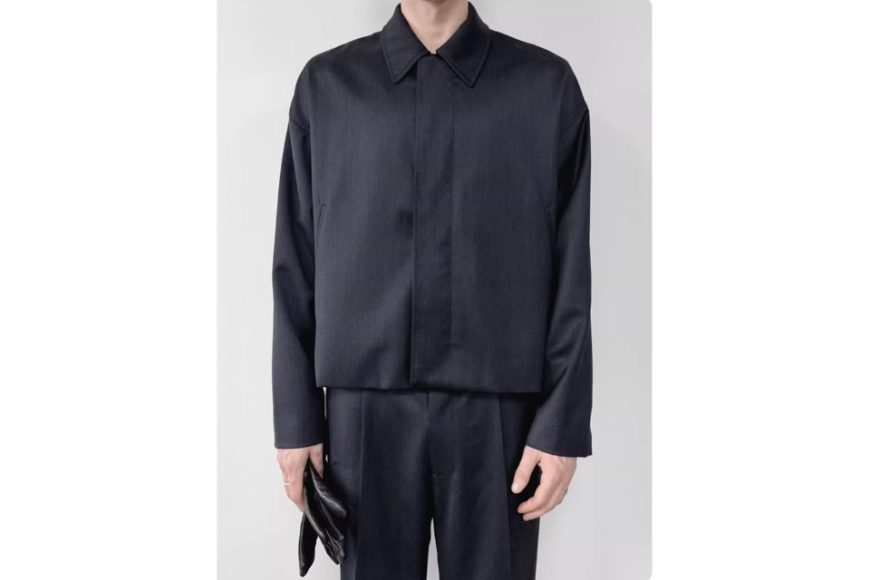 絲光防潑水羊毛磁力扣極簡夾克 (02)