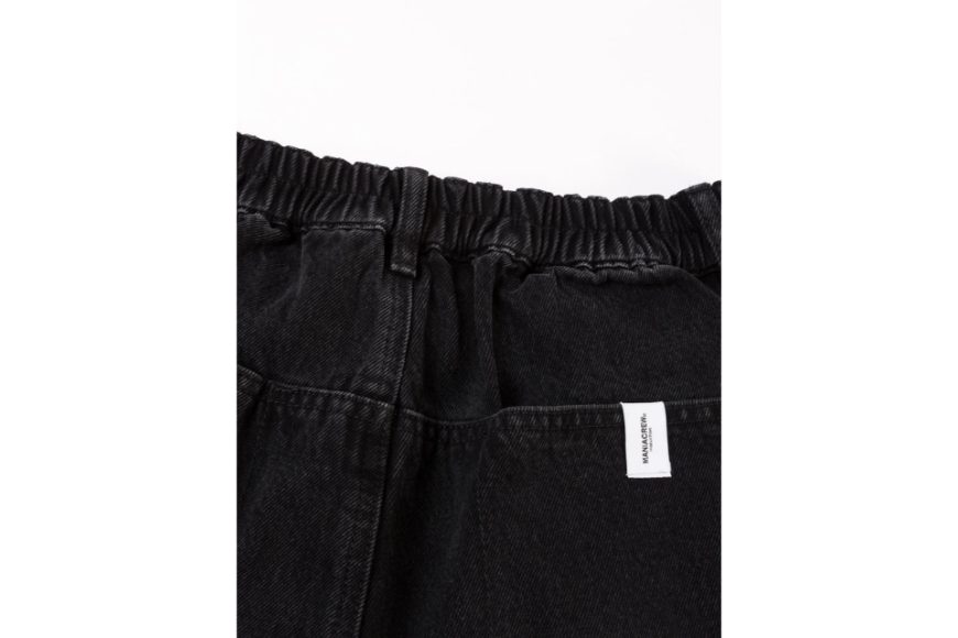 Washed Distressed Denim Pleated Jorts (11)