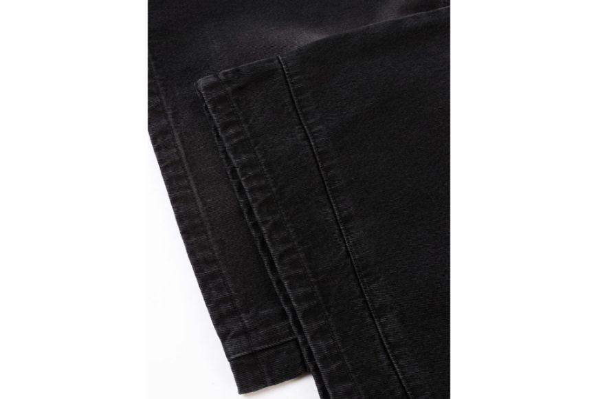 Washed Distressed Denim Pleated Jorts (13)