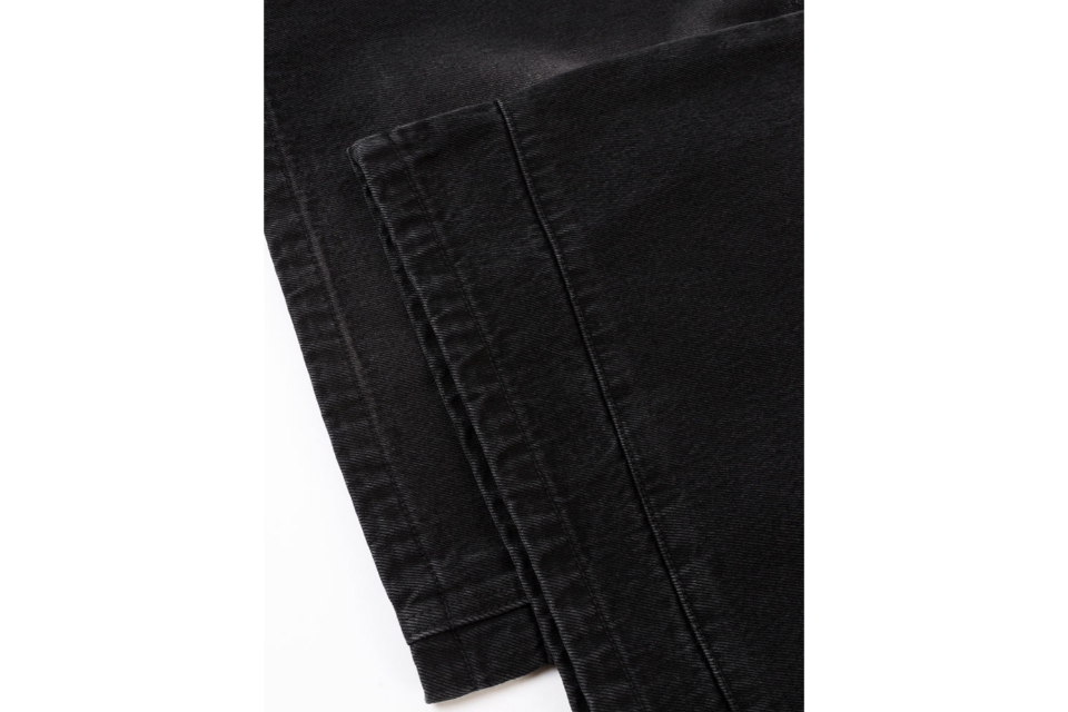 Washed Distressed Denim Pleated Jorts (13)