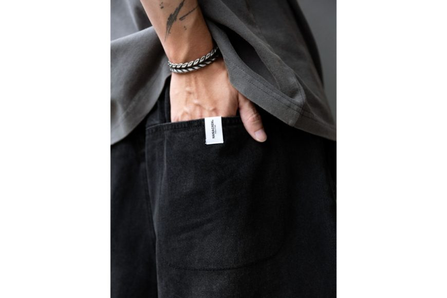 Washed Distressed Denim Pleated Jorts (7)