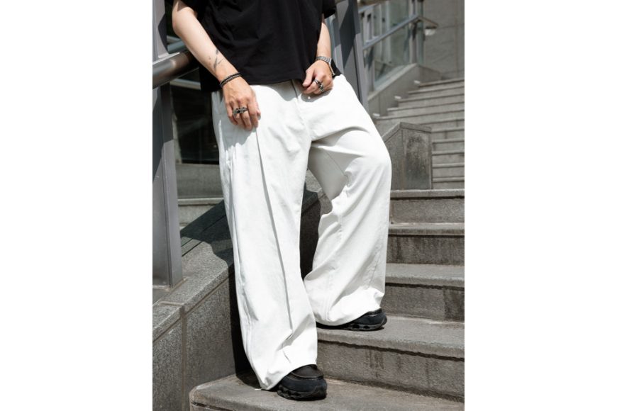 Side Zip Hem Wide Pants (3)