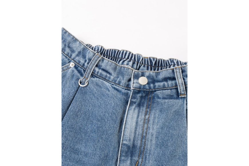 Washed Denim Pleated Jorts (10)