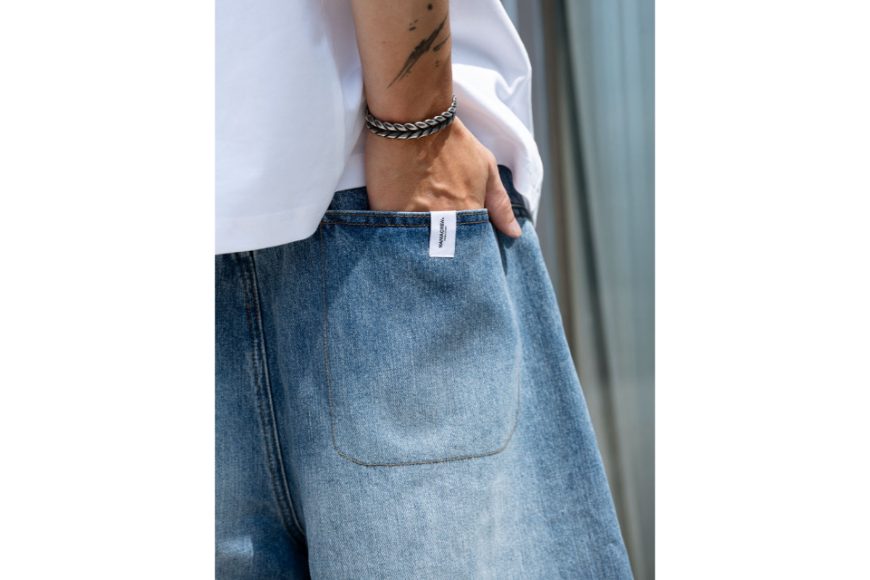 Washed Denim Pleated Jorts (6)