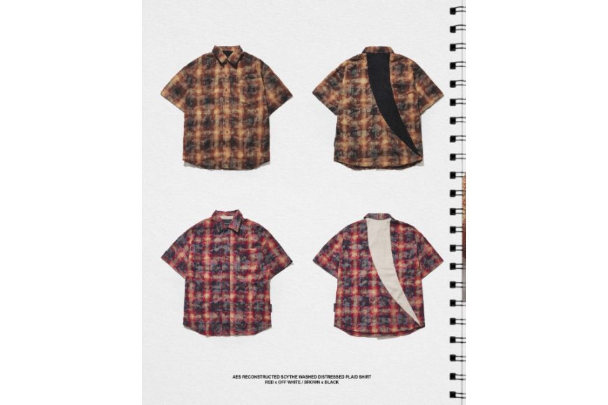 AES Reconstructed Scythe Washed Distressed Plaid Shirt (1)