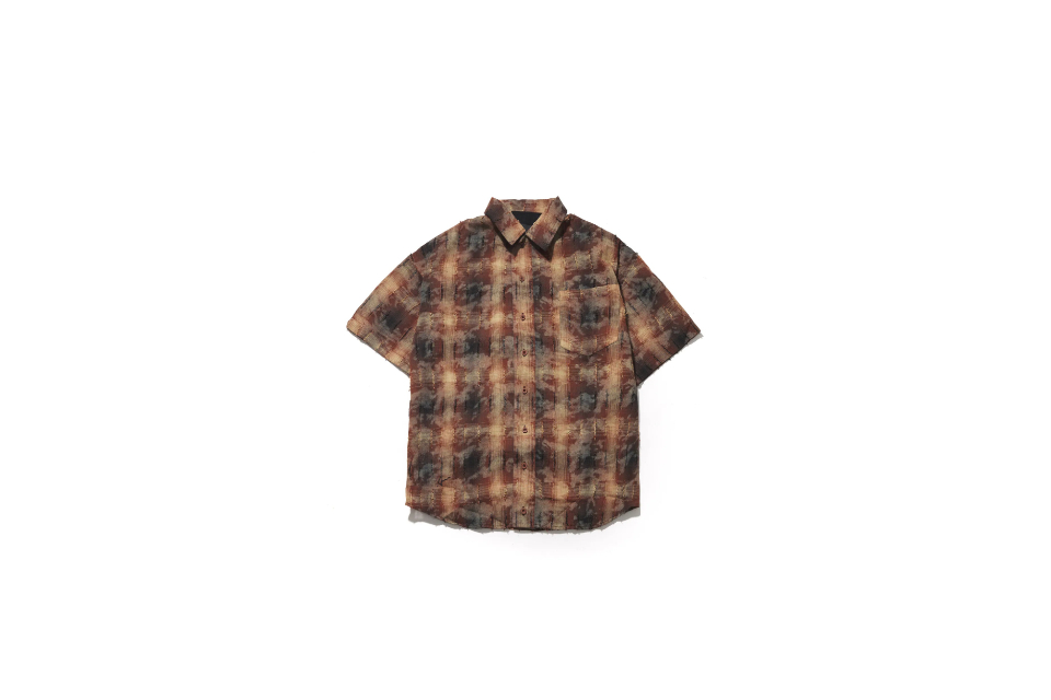 AES Reconstructed Scythe Washed Distressed Plaid Shirt (5)