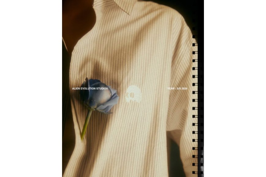 Skull Logo Embroidered LS Striped Shirt (1)