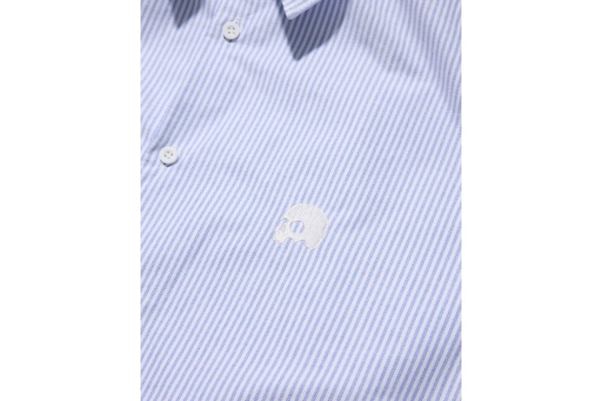 Skull Logo Embroidered LS Striped Shirt (13)