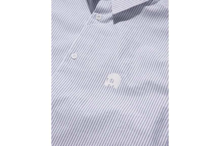 Skull Logo Embroidered LS Striped Shirt (18)