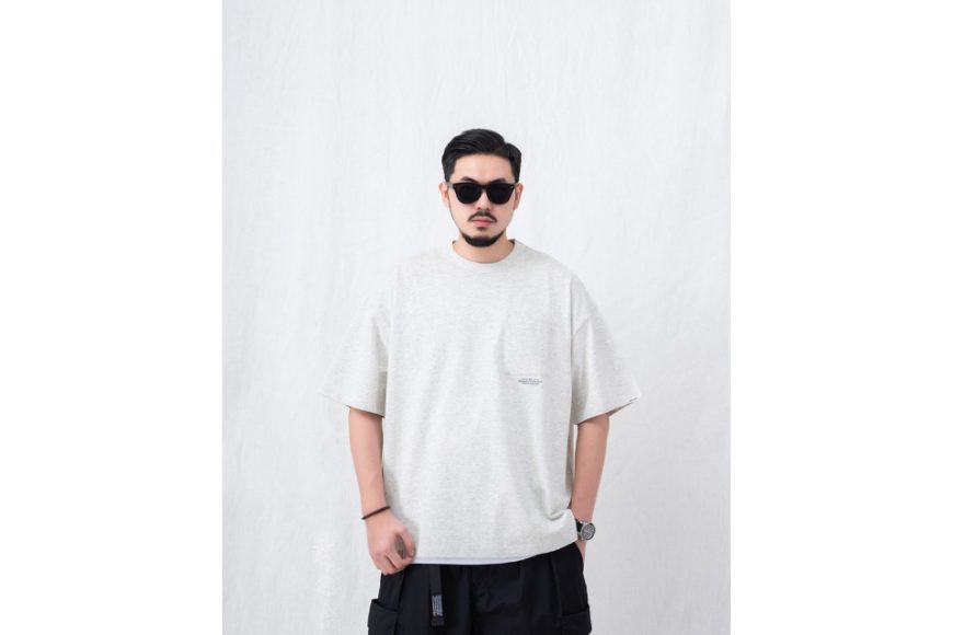 Text-Print Pocket T-Shirt (2)