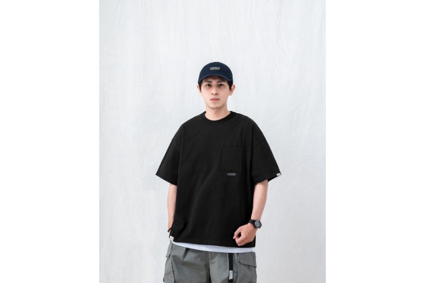 Text-Print Pocket T-Shirt (4)