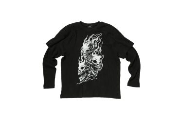 Bulk Shoulder Three Riding Skull Layered T-shirt (5)