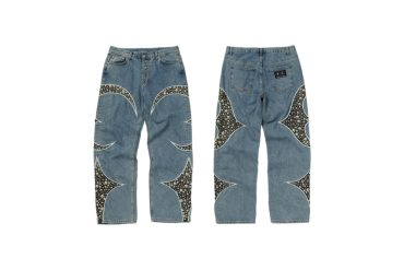 Iron Steel Focus Leather Denim Pants (0)