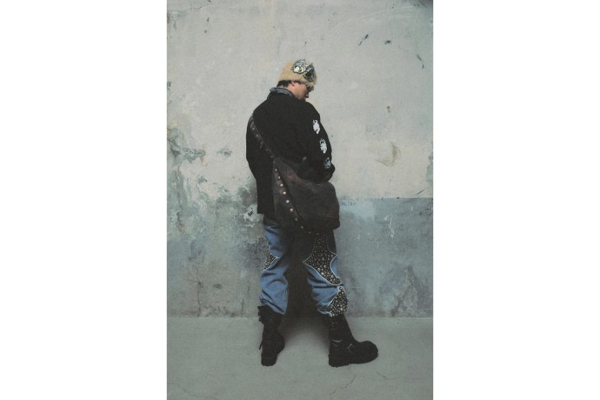 Iron Steel Focus Leather Denim Pants (2)