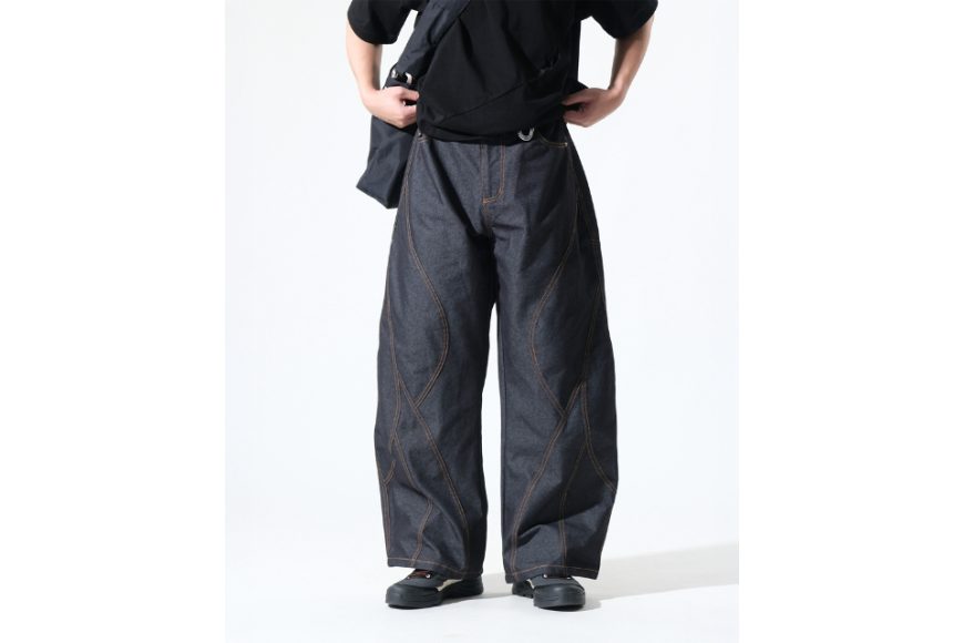 S26-SD3-P Race Line Denim Pants (1)