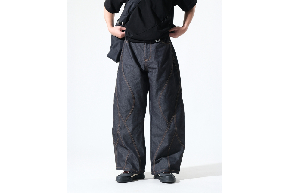 S26-SD3-P Race Line Denim Pants (1)